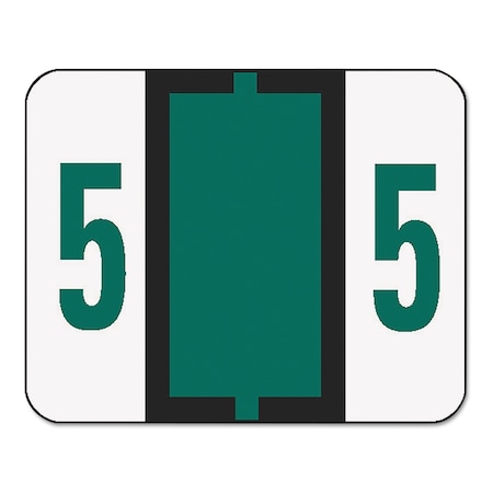 Smead Labels, Color Coded, 5, Roll, Green 67375